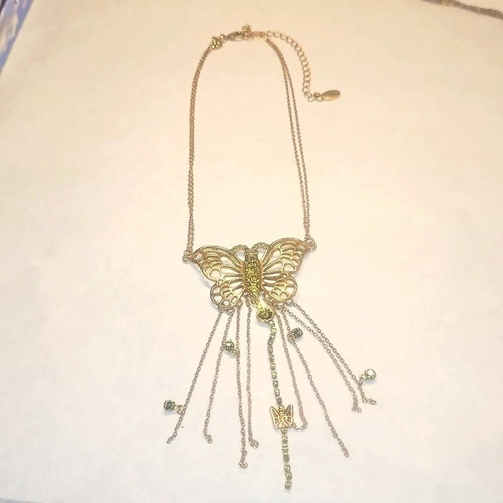 Danish Design Pilgrim Stamped Butterfly 🦋 Necklace